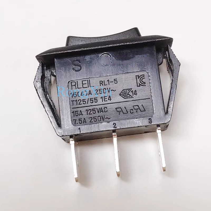 台湾原装RLEIL船型开关RL1-5三脚三档不复位翘板开关T125/55 1E4