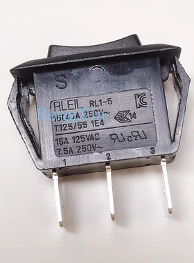 台湾原装RLEIL船型开关RL1-5三脚三档不复位翘板开关T125/55 1E4