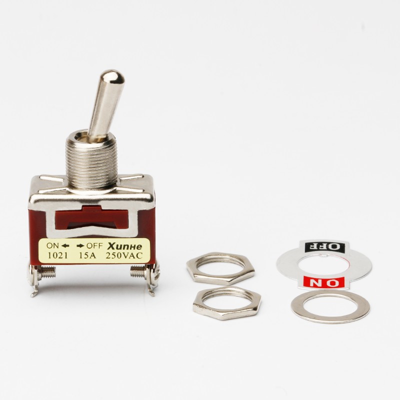 迅赫XUNHE钮子开关E-XH-1021摇臂开关扭子拨动开关ON-OFF 2脚2档