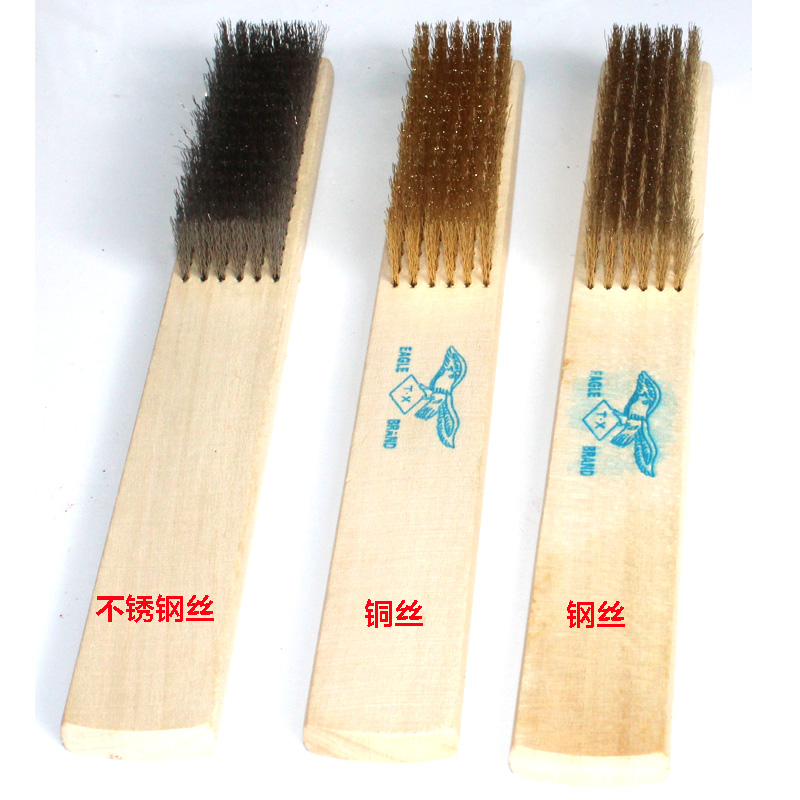 木柄钢丝刷 金刚菩提清理铜丝C刷子清洁不锈钢丝刷木柄钢铜刷
