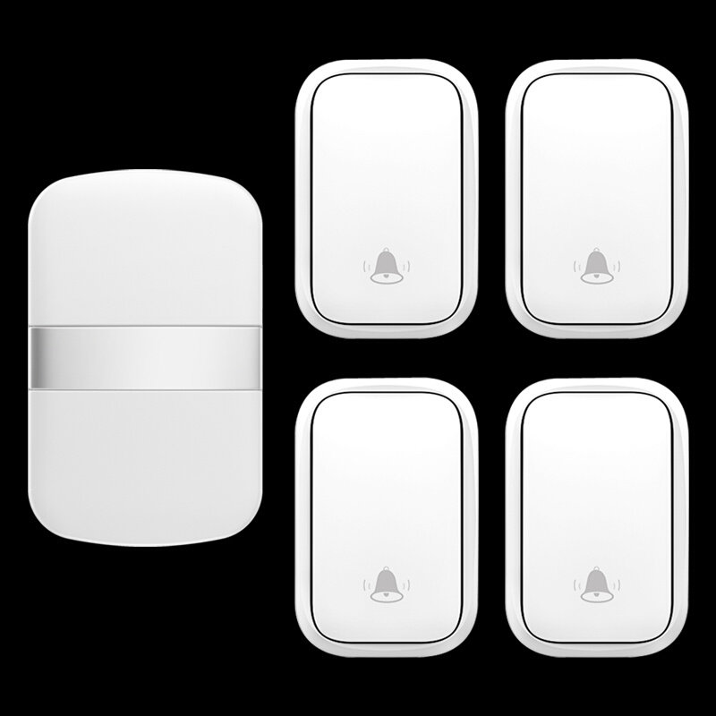 卡佳斯门铃无线家用远距离四拖一电子遥控门铃不用电池门玲