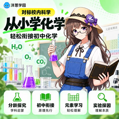 洋葱学园从小开始学化学趣味动画轻松入门有效衔接视频课程VIP