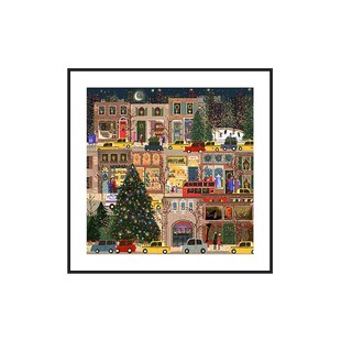 冬日颂歌 圣诞冬灯客厅装饰画ins风卧J室挂画小众艺术氛围感摆画