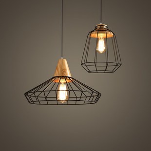 ONE Head Modern Black/White e27B Lamp Creative Wooden+Iron C