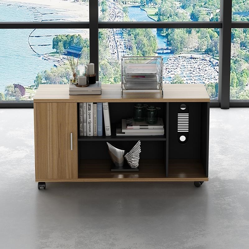 办公桌边柜侧柜储物柜办公室收纳柜移动抽屉柜打印V机柜桌下文件