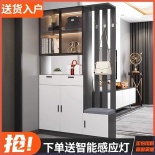 高端入户门鞋柜意式轻奢玄关柜鞋柜一体现代简约客厅屏风玄关隔断