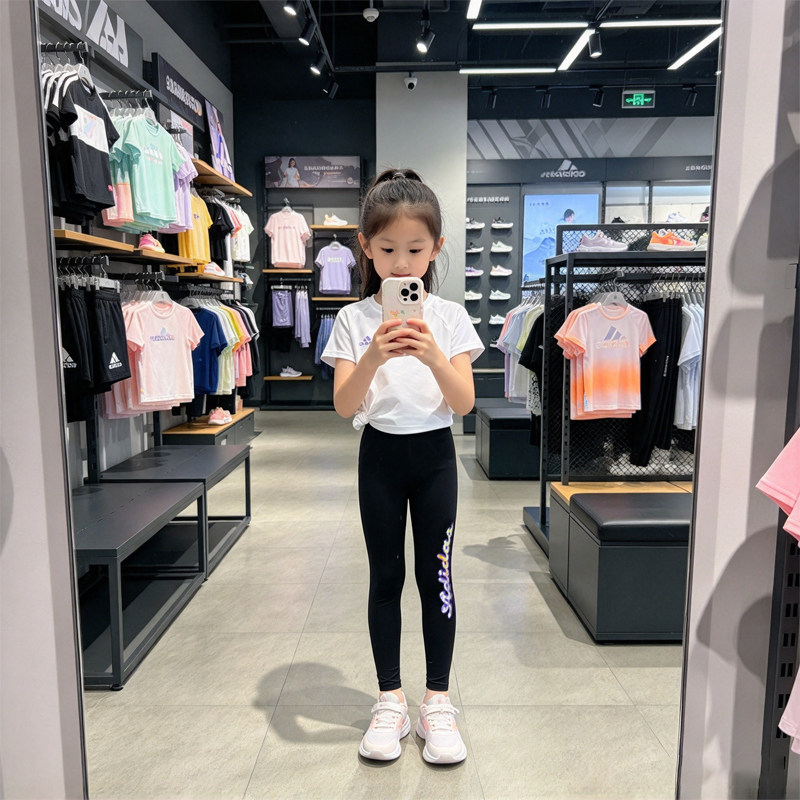 Adidas/阿迪达斯秋季小童紧身裤舒适打底裤HE0061