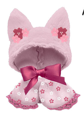 喵喵现货正版MIKAZUKI USAGI扭蛋 猫耳樱花粘土人斗篷披风2娃