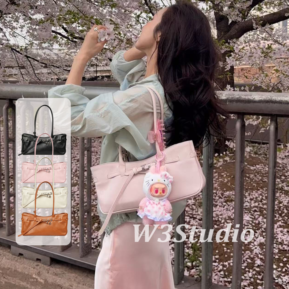 W3Studio韩国小众ins皮带扣法棍包牛皮高级感通勤单肩腋下包女