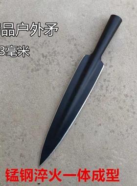 长矛户外矛头全钢一体矛红缨枪猎猪矛武术矛 霸王枪祖鲁矛扎枪头
