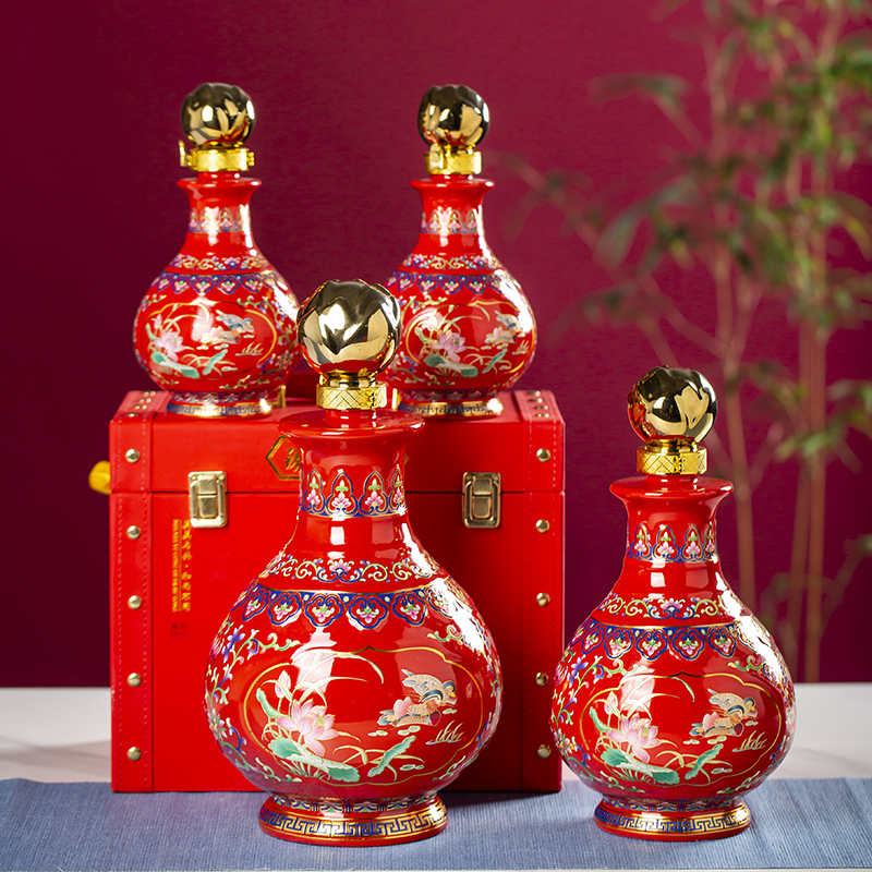 婚庆空酒瓶1斤陶瓷酒罐