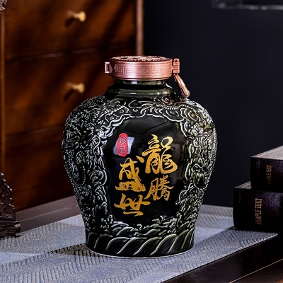 10斤雕刻龙坛支持定制