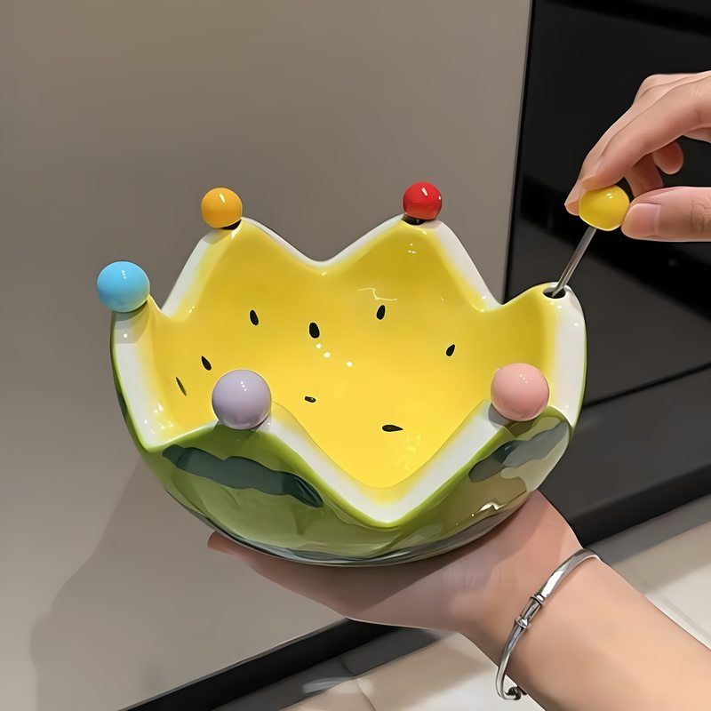 创意陶瓷摆件大容量套装水果可爱
