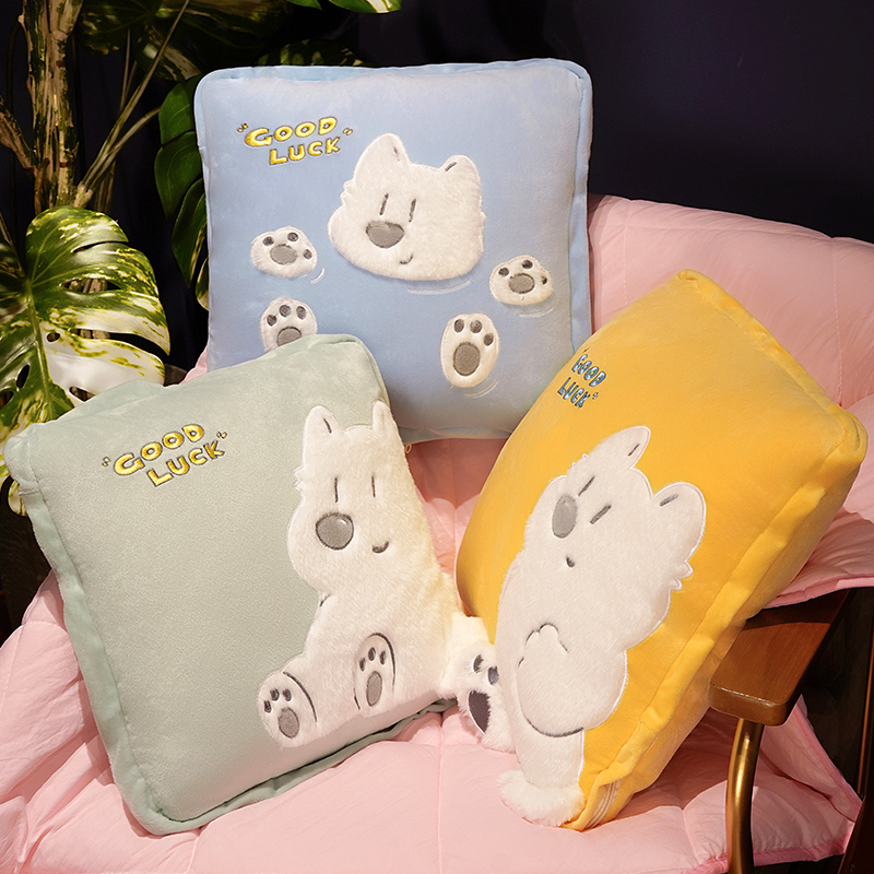 现货速发抱c枕被子两用车载汽车靠枕空调被办公室午睡小枕头折叠