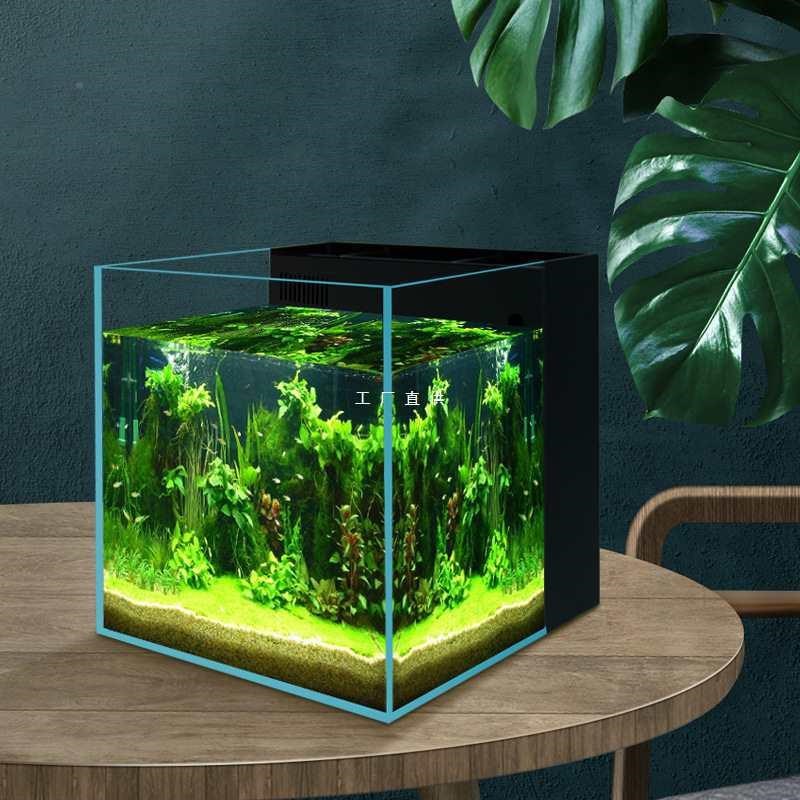 金晶超白室背生滤缸净水过滤客厅热鱼带小鱼缸办公F87T8SZ8H中小