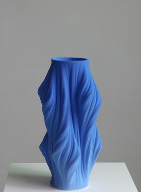 Atpeun艺术花瓶装饰品家庭插花立体大F花容器3D打印陶瓷工艺花瓶