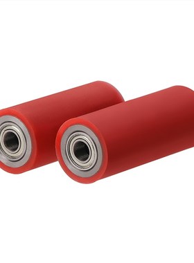 FA 聚氨c酯包胶滚筒50A无动力双轴承托 托辊耐磨PU橡矽胶轮定制95