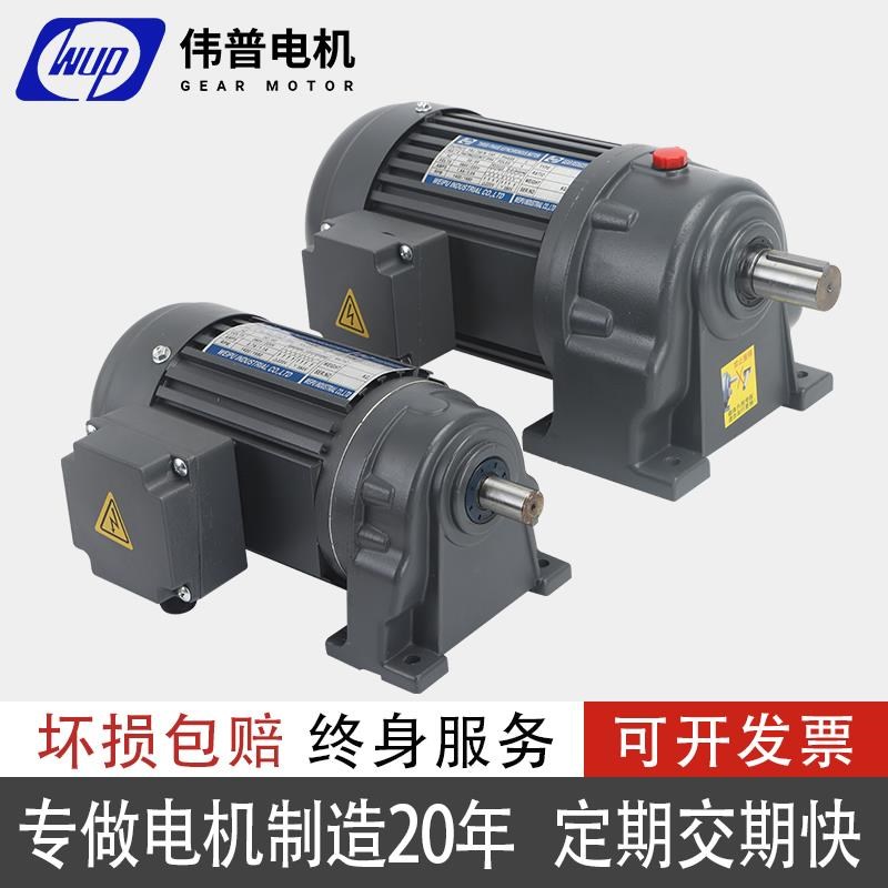 齿轮减速电机380V卧式立式400AW750W伟普变频调速电动机齿轮减速