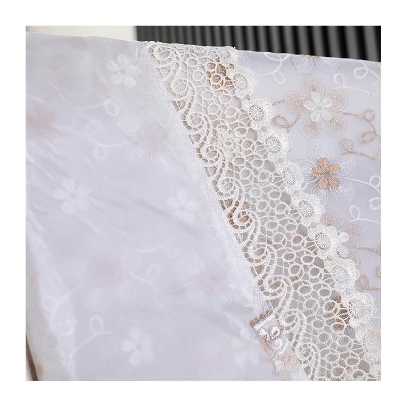 冰箱盖布双开门对开门冰箱巾防z尘双层蕾丝透气多用盖巾家用田园