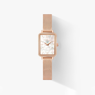 意大利Campo Marzio女士手表编织链小方表礼物送女友生日礼物