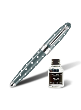 意大利CAMPO MARZIO凯博马尔兹钢笔墨囊礼盒新款波点口袋高档手账签字笔金属学生送礼新年礼物