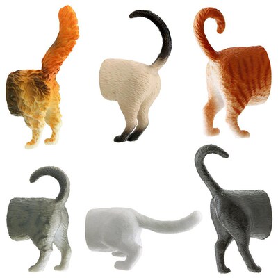 美国Kikkerland 猫屁屁冰箱贴六件套Cat ButtN Magnets创意冰箱贴