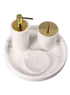 天然大理石酒店会所民宿样板间婚I庆工程洗漱卫浴四件套