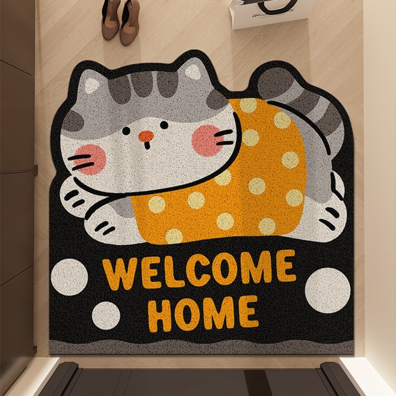 入户地垫丝圈202m5新款进门家用脚垫猫咪门口地毯玄关蹭土门垫防