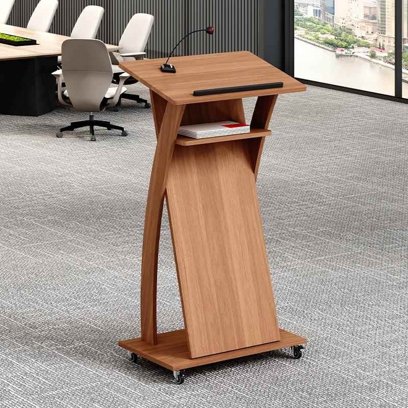 演讲台发言台会议室讲台桌小讲话台实木主持台Q迎宾台接待台可移