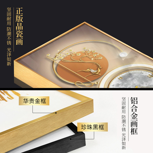 钟表挂画餐厅现代k简约时钟客厅装饰画轻奢大气挂钟沙发背景墙壁