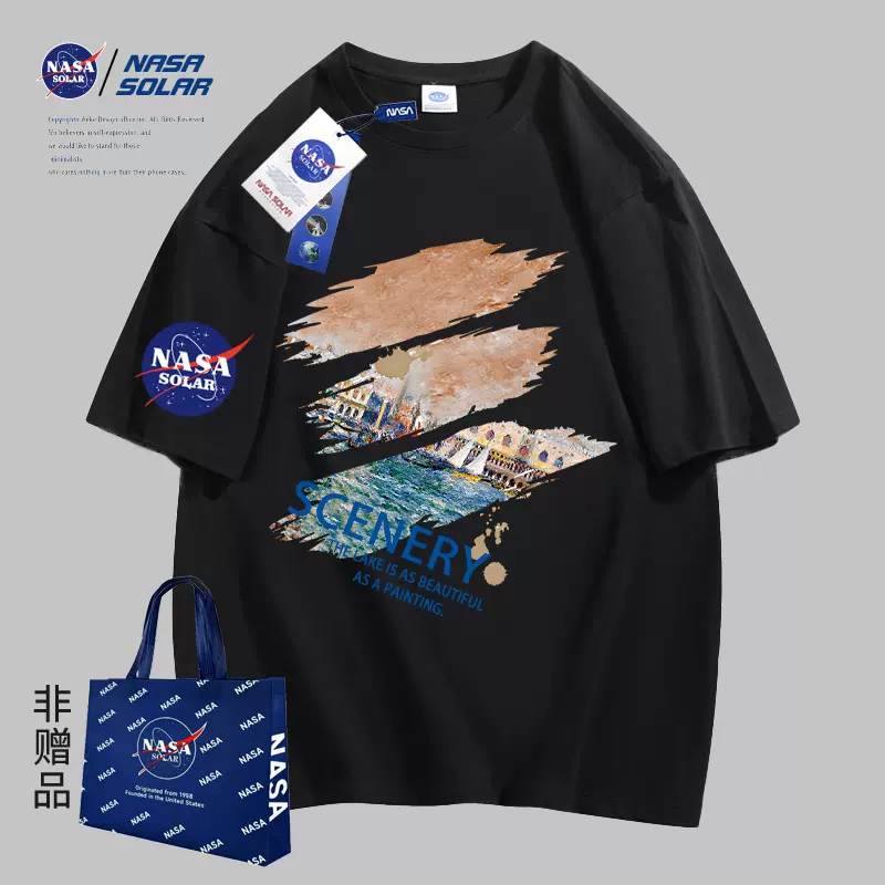 NASA SOLAR联名2024新款夏季卡通男女同款潮牌T恤短袖a9_NASA GAME时尚店_男装-第2张图片-提都小院