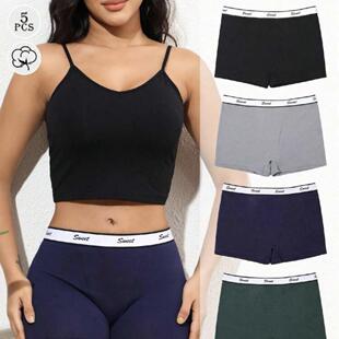 Underwear Women Waist Boyshorts Elastic Coverage Boxer Brief