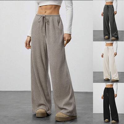 High Waist Comfortable Wide Leg Casual Jogging Pants
