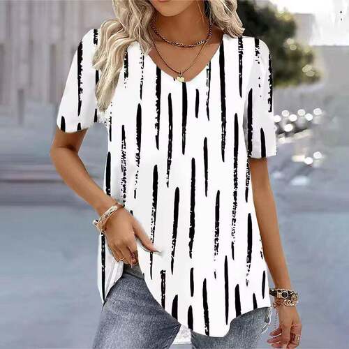Plus Size Loose Short Sleeve Casual T-Shirt