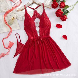 Women Plain Floral Lace Patchwork Bow O ring Linked