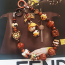 泡泡玛特萌粒手机链DIY原创设计正品 萌娃包挂咖啡工厂咖色钥匙扣