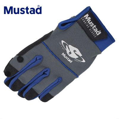 爆款Mustad海钓船钓防刮防滑手套舒适钓鱼五指抓鱼取鱼手套网眼GL