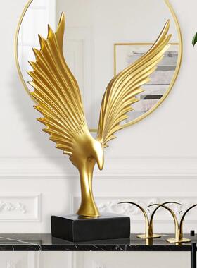 爆款大展宏图创意现代摆件大鹏展翅家居玄关开业乔迁书房办公室桌