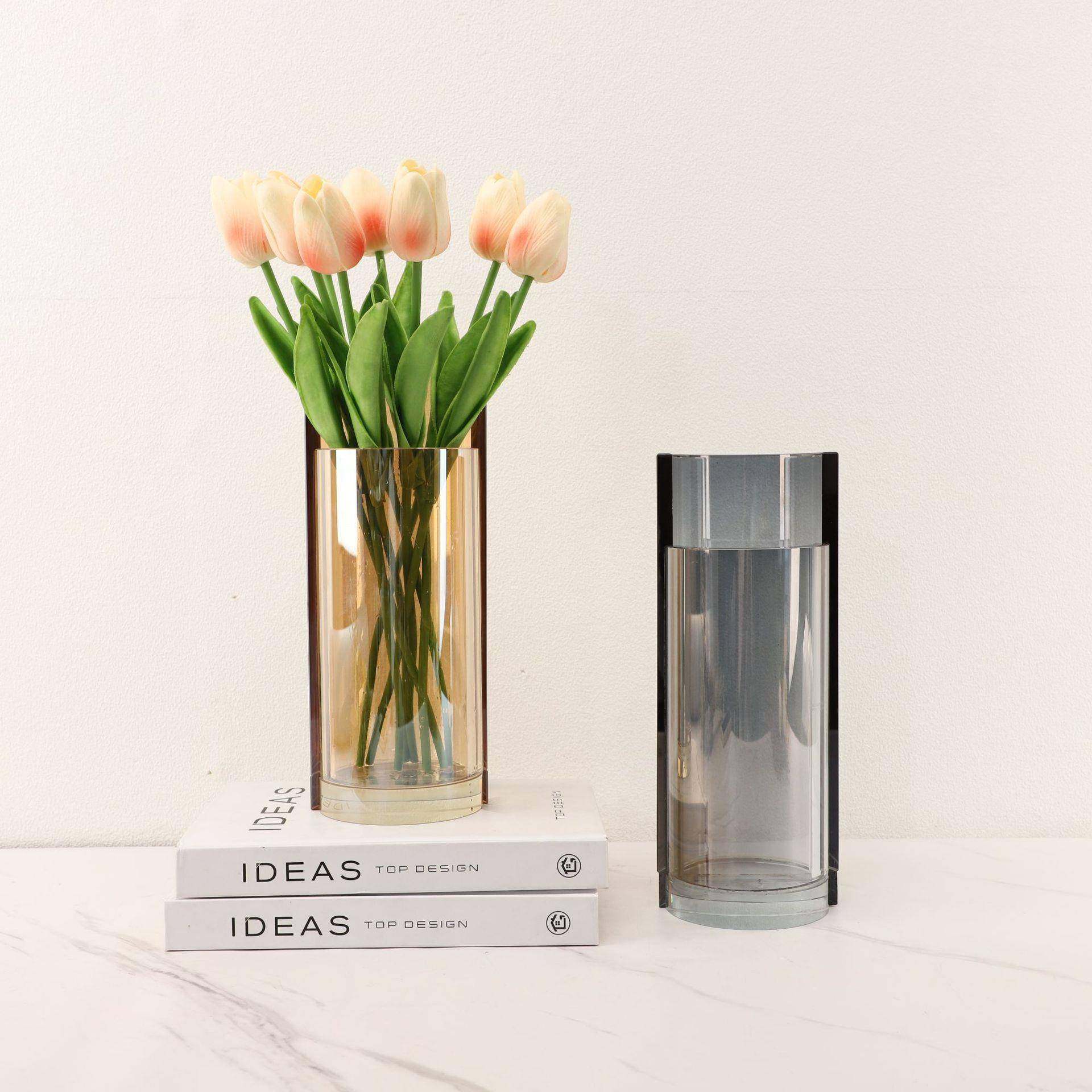 爆款水晶玻璃错位花瓶轻奢创意家居客厅样板房间办公桌面装饰花器,饰品/流行首饰/时尚饰品新,摆件,淘宝优惠券,粉丝福利购,淘宝优惠卷