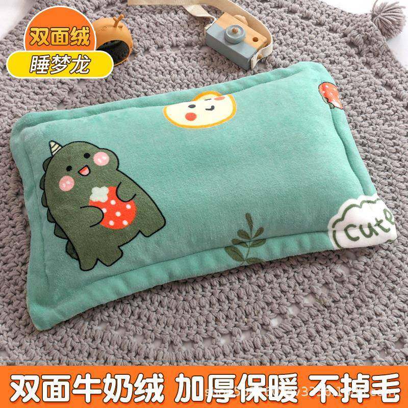 爆款双面加绒幼儿园儿童卡通枕头套30x50cm宝宝婴儿枕芯套单只装