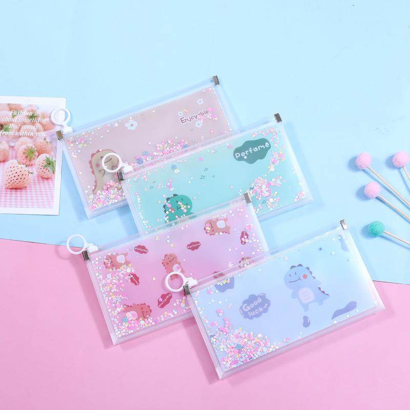 爆款ins可爱卡通b6笔袋学习文具收纳袋小学生大容量亮片流沙拉链,文具电教/文化用品/商务用品,笔袋,淘宝优惠券,粉丝福利购,淘宝优惠卷