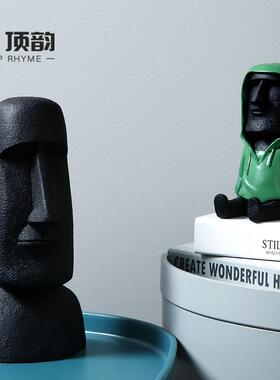 爆款复活岛石像摆件北欧ins电视柜家居装饰客厅创意树脂小摆件工