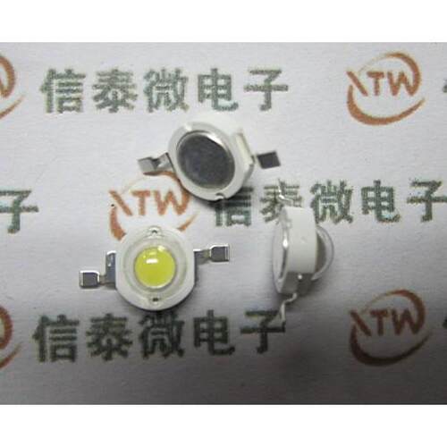 （正白）四金丝 白光灯珠 1W白灯 白色大功率LED 照明LED 80-90LM