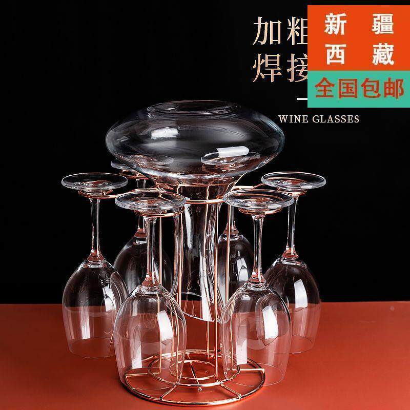 新疆西藏包邮家庭装葡萄酒杯欧式水晶红酒杯新款醒酒器套装高脚杯