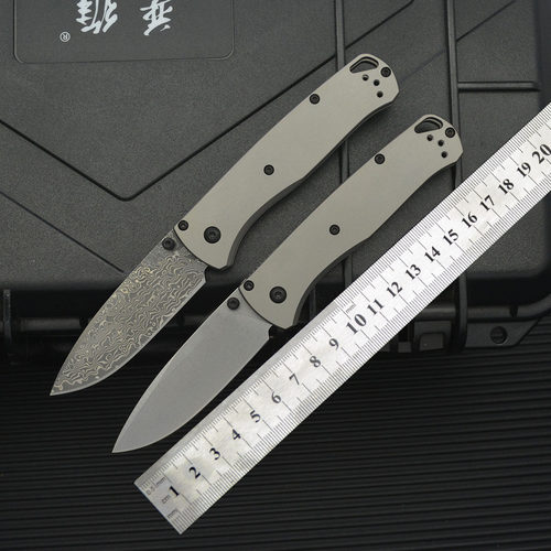 BM535大马士革钢M390户外折叠刀