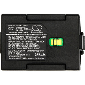 CS适用LXE MX7条码扫描器电池159904-0001 163467-0001 3400mAh