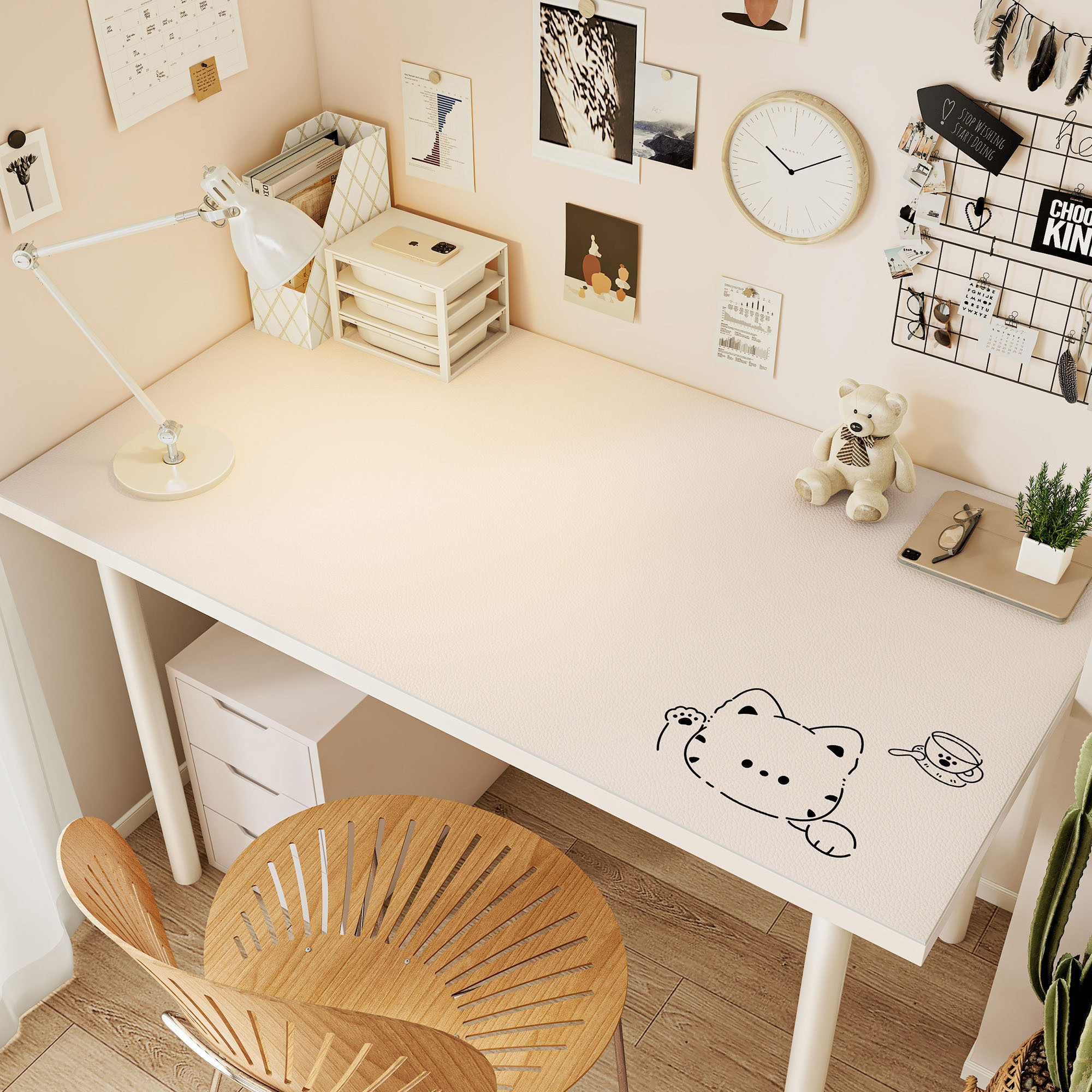 ins书桌垫学生学习桌垫写字台防水桌面保护垫办公室女生电脑桌布