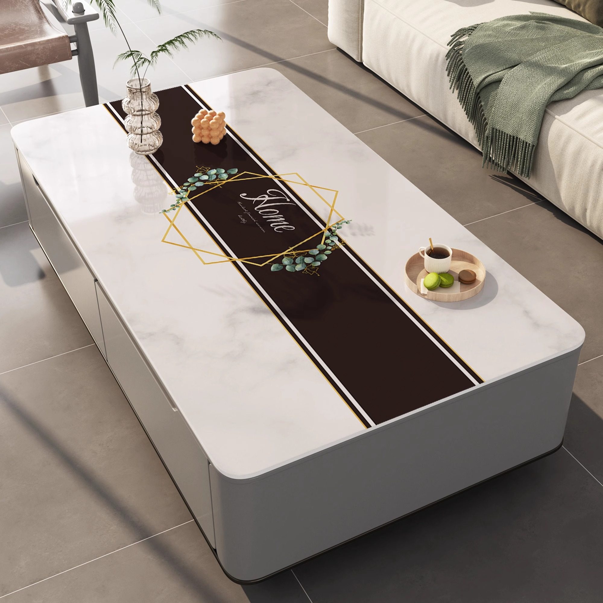 客厅茶几桌布防水防油免洗pvc餐桌垫轻奢高级感桌垫台面保护垫子,居家布艺,桌布,淘宝优惠券,粉丝福利购,淘宝优惠卷