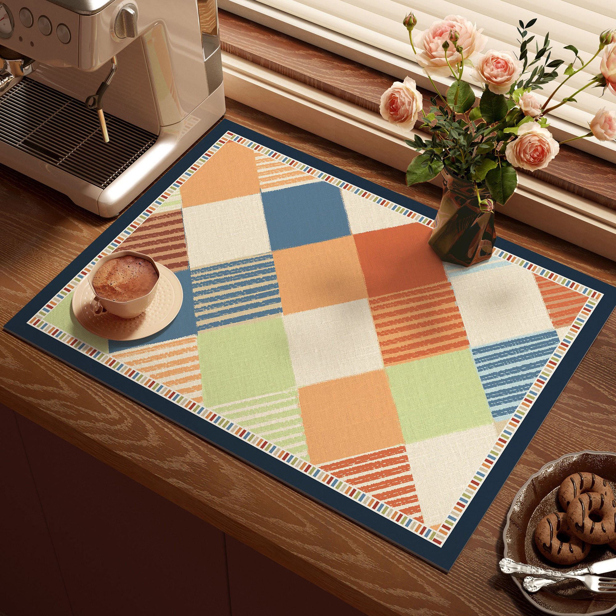 美式高级感厨房台面沥水垫硅藻泥吸水垫隔热垫速干餐垫咖啡机垫子,居家布艺,餐垫,淘宝优惠券,粉丝福利购,淘宝优惠卷