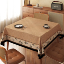 中古风方桌桌布防水防油免洗2025新款 复古餐桌茶几台布正方形盖布